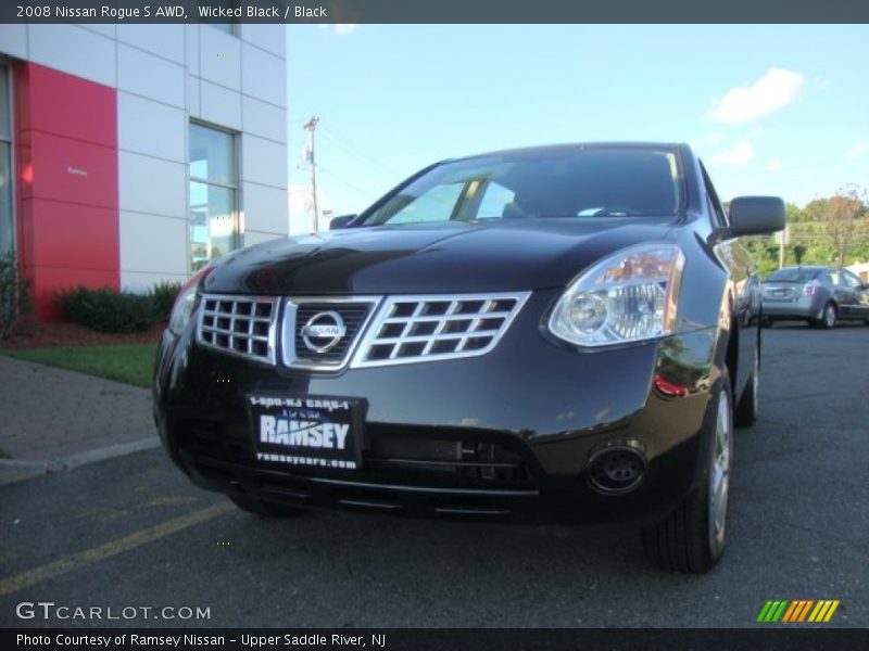 Wicked Black / Black 2008 Nissan Rogue S AWD