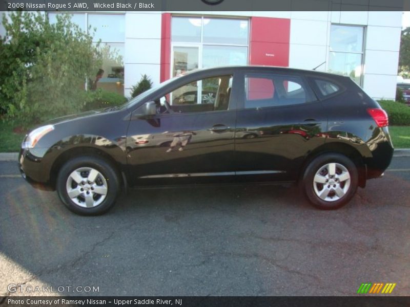 Wicked Black / Black 2008 Nissan Rogue S AWD