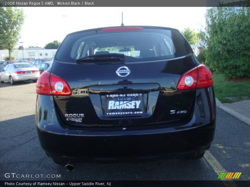 Wicked Black / Black 2008 Nissan Rogue S AWD