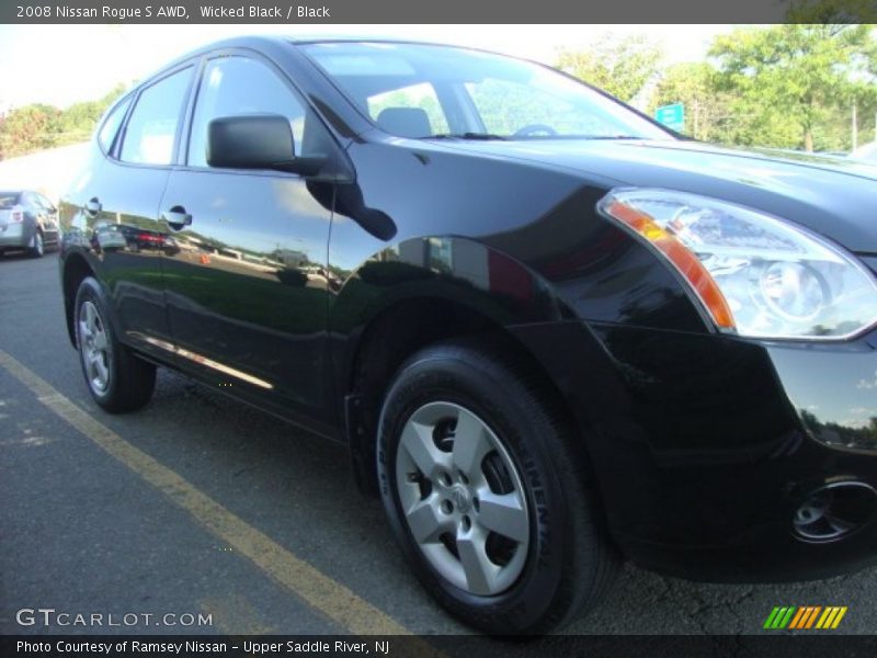 Wicked Black / Black 2008 Nissan Rogue S AWD