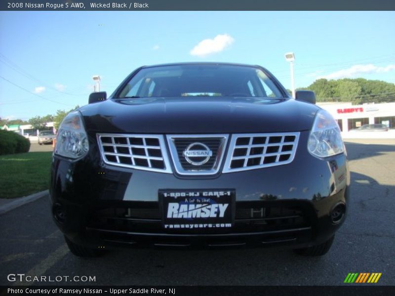 Wicked Black / Black 2008 Nissan Rogue S AWD