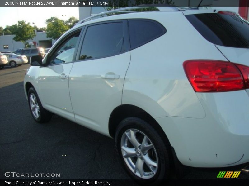 Phantom White Pearl / Gray 2008 Nissan Rogue SL AWD
