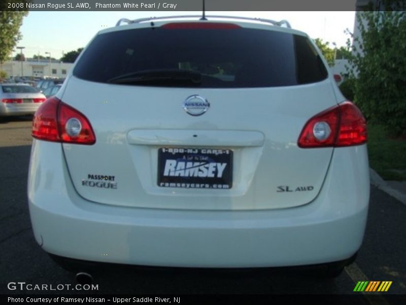 Phantom White Pearl / Gray 2008 Nissan Rogue SL AWD