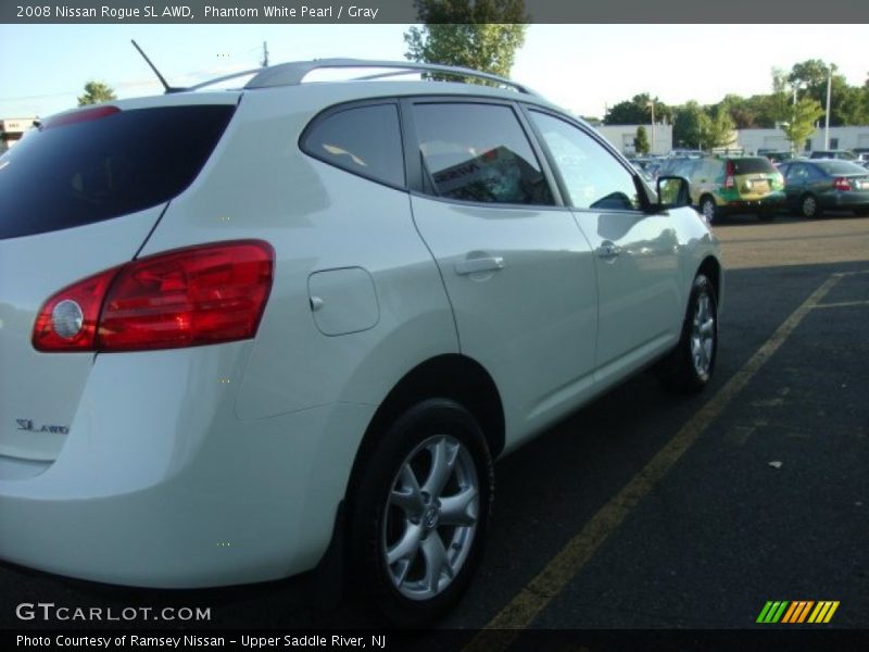 Phantom White Pearl / Gray 2008 Nissan Rogue SL AWD