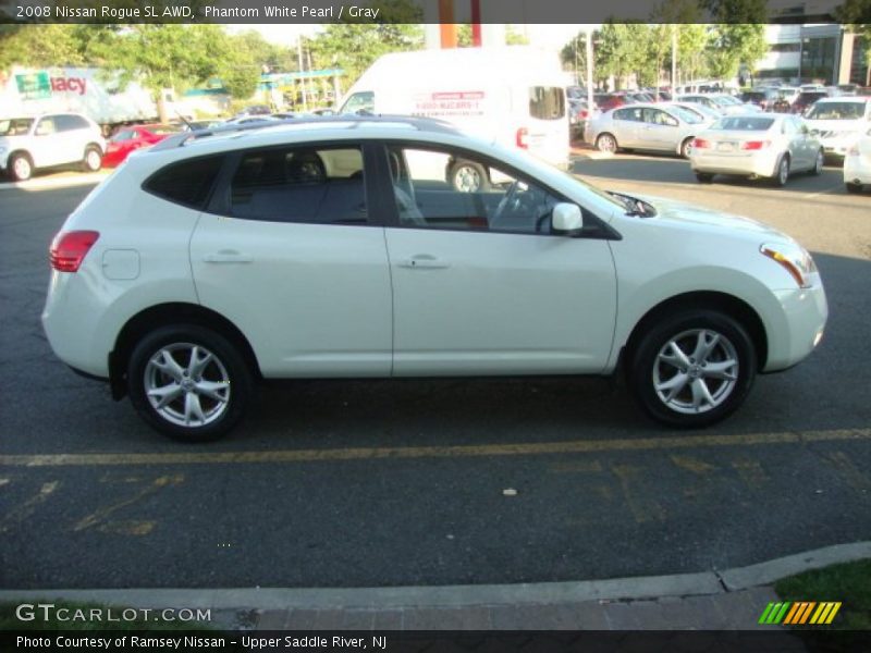 Phantom White Pearl / Gray 2008 Nissan Rogue SL AWD