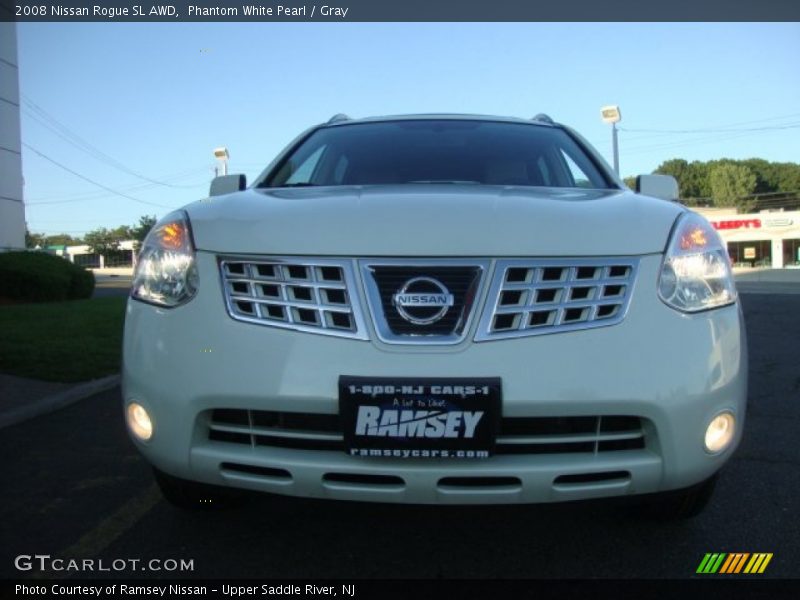 Phantom White Pearl / Gray 2008 Nissan Rogue SL AWD