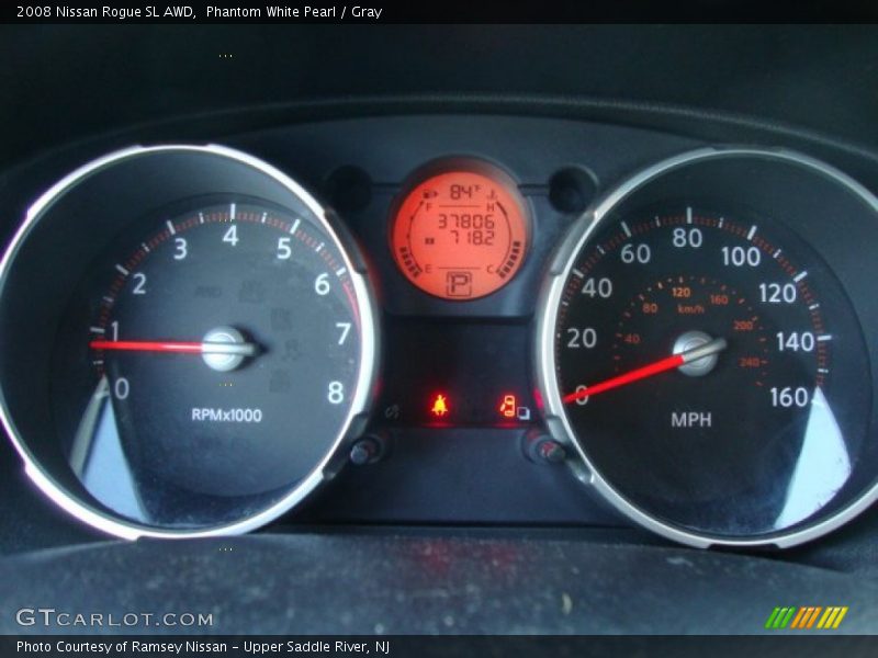 Phantom White Pearl / Gray 2008 Nissan Rogue SL AWD