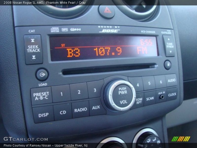 Phantom White Pearl / Gray 2008 Nissan Rogue SL AWD