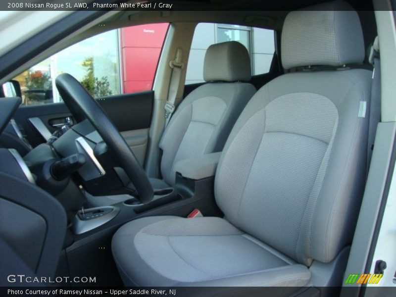 Phantom White Pearl / Gray 2008 Nissan Rogue SL AWD