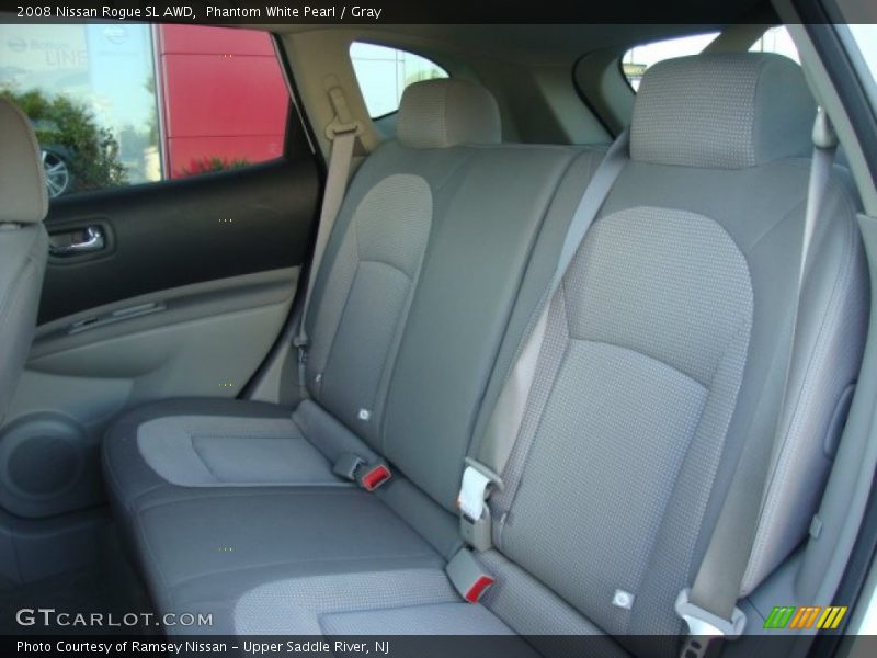 Phantom White Pearl / Gray 2008 Nissan Rogue SL AWD