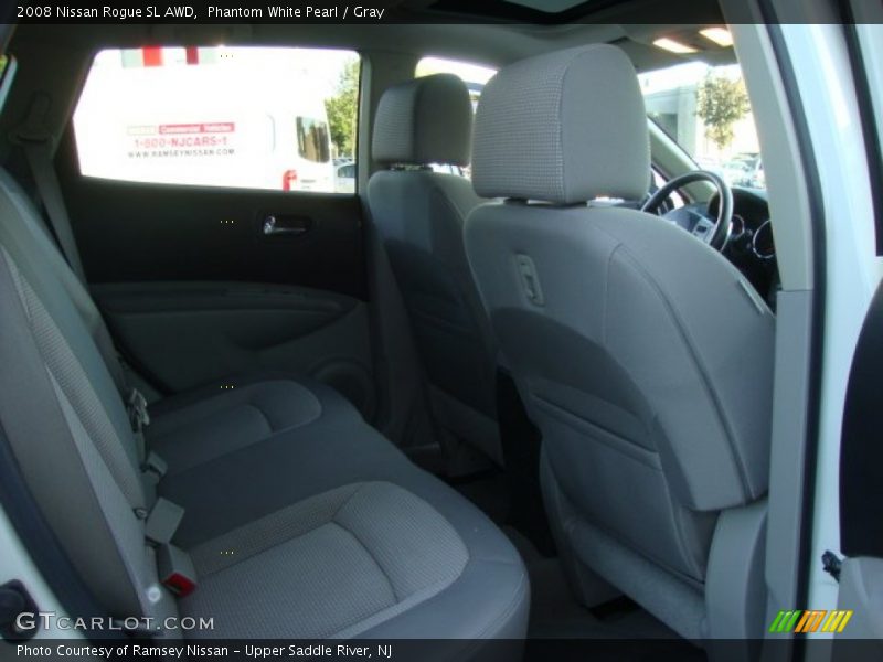 Phantom White Pearl / Gray 2008 Nissan Rogue SL AWD