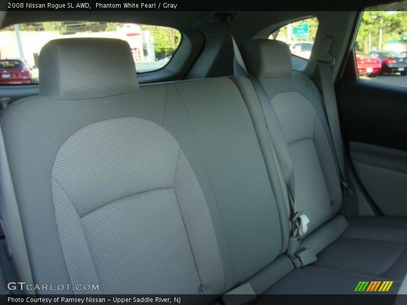 Phantom White Pearl / Gray 2008 Nissan Rogue SL AWD
