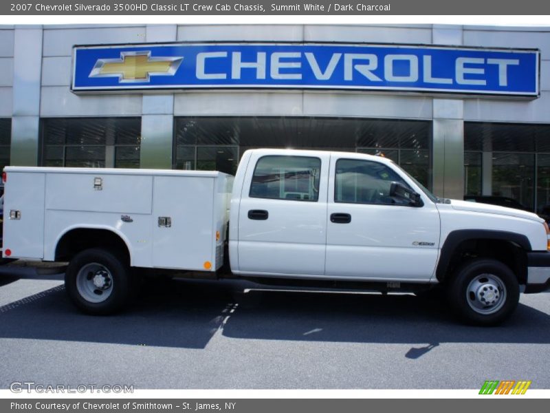 Summit White / Dark Charcoal 2007 Chevrolet Silverado 3500HD Classic LT Crew Cab Chassis