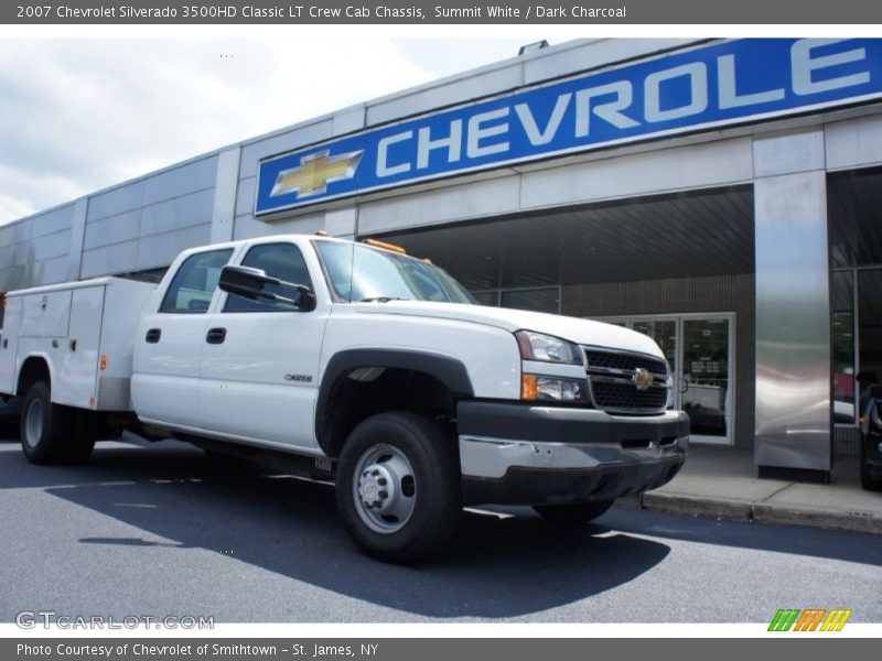 Summit White / Dark Charcoal 2007 Chevrolet Silverado 3500HD Classic LT Crew Cab Chassis