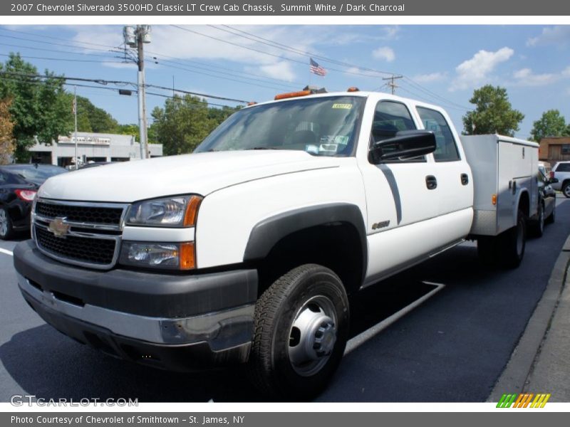 Summit White / Dark Charcoal 2007 Chevrolet Silverado 3500HD Classic LT Crew Cab Chassis