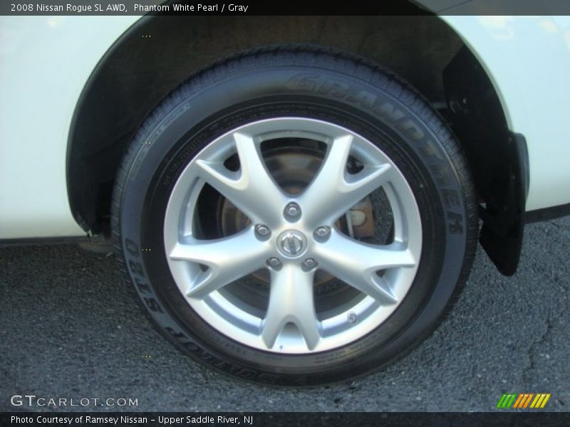 Phantom White Pearl / Gray 2008 Nissan Rogue SL AWD
