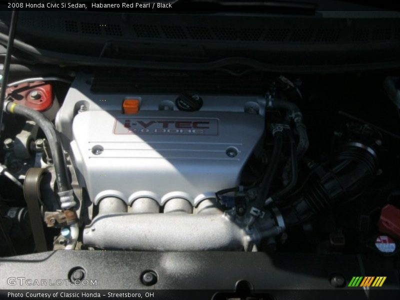 Habanero Red Pearl / Black 2008 Honda Civic Si Sedan
