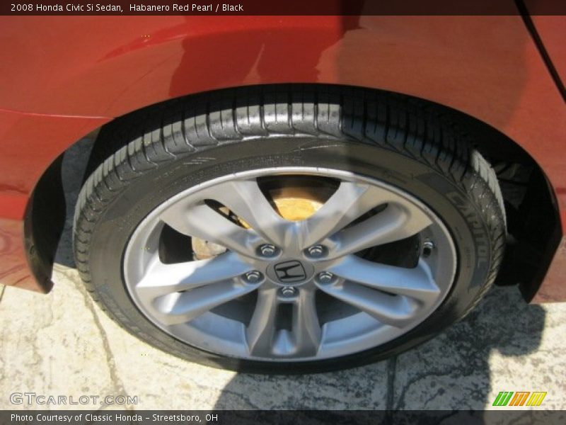 Habanero Red Pearl / Black 2008 Honda Civic Si Sedan