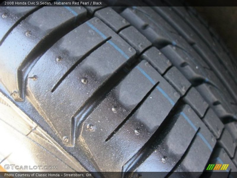 Habanero Red Pearl / Black 2008 Honda Civic Si Sedan