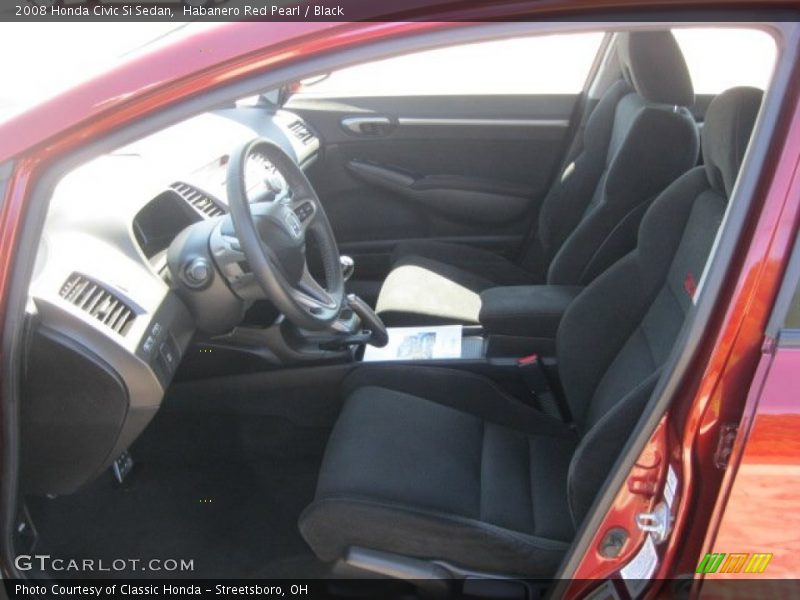 Habanero Red Pearl / Black 2008 Honda Civic Si Sedan