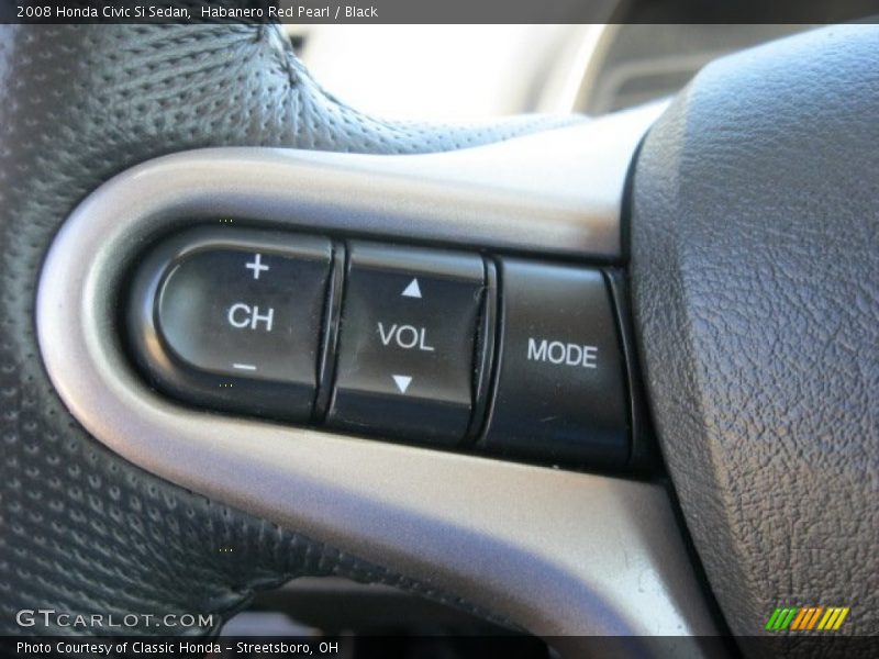 Habanero Red Pearl / Black 2008 Honda Civic Si Sedan