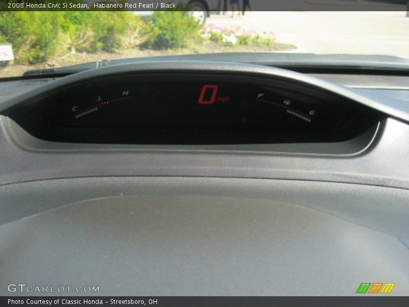 Habanero Red Pearl / Black 2008 Honda Civic Si Sedan