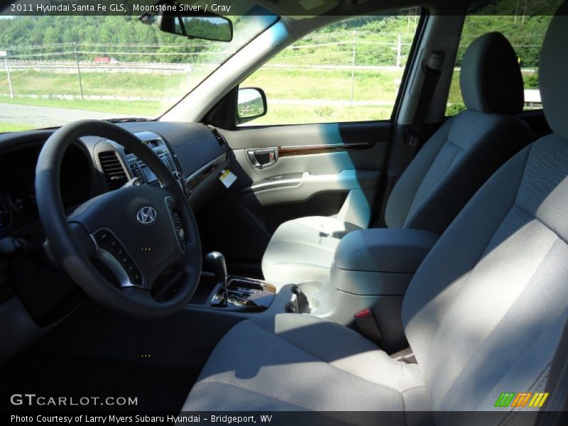 Moonstone Silver / Gray 2011 Hyundai Santa Fe GLS