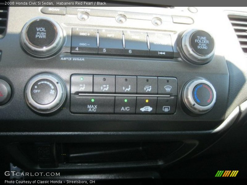 Habanero Red Pearl / Black 2008 Honda Civic Si Sedan