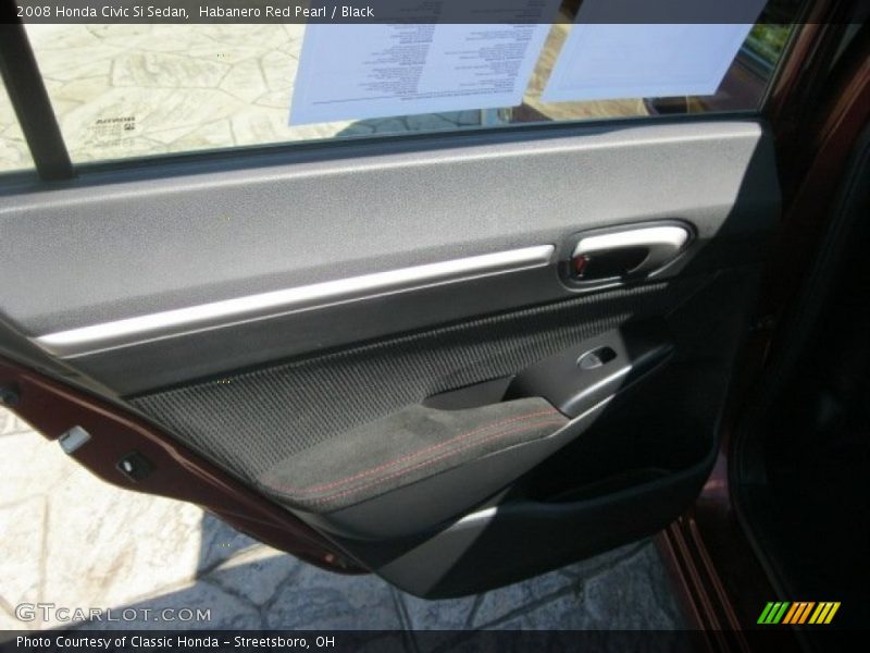 Habanero Red Pearl / Black 2008 Honda Civic Si Sedan