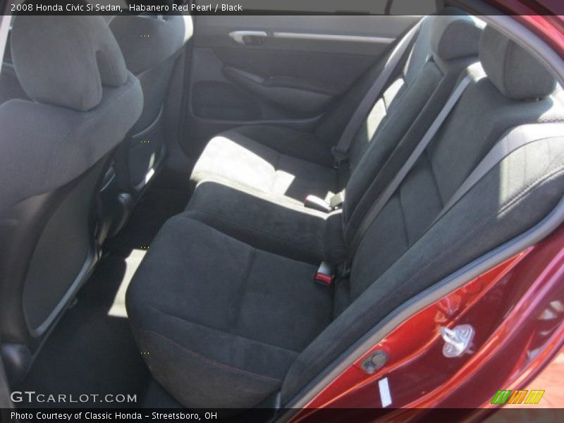 Habanero Red Pearl / Black 2008 Honda Civic Si Sedan