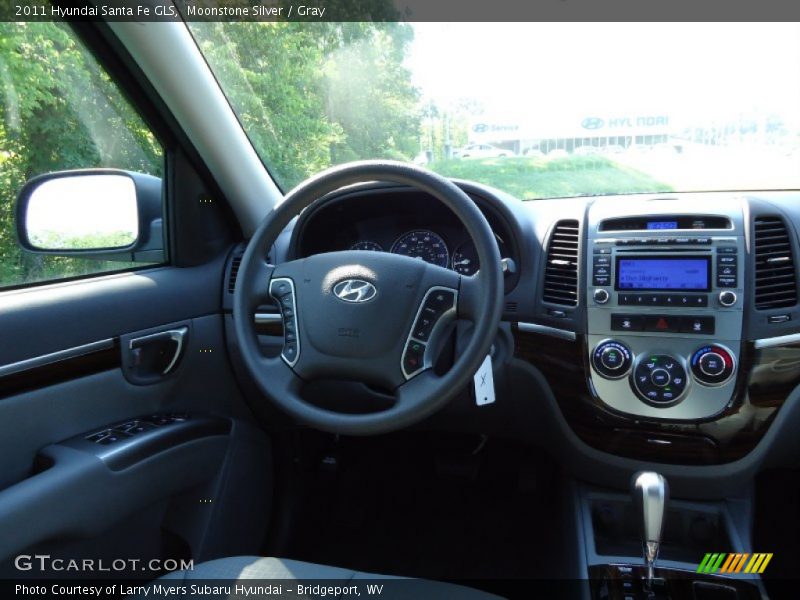 Moonstone Silver / Gray 2011 Hyundai Santa Fe GLS