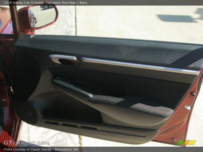 Habanero Red Pearl / Black 2008 Honda Civic Si Sedan