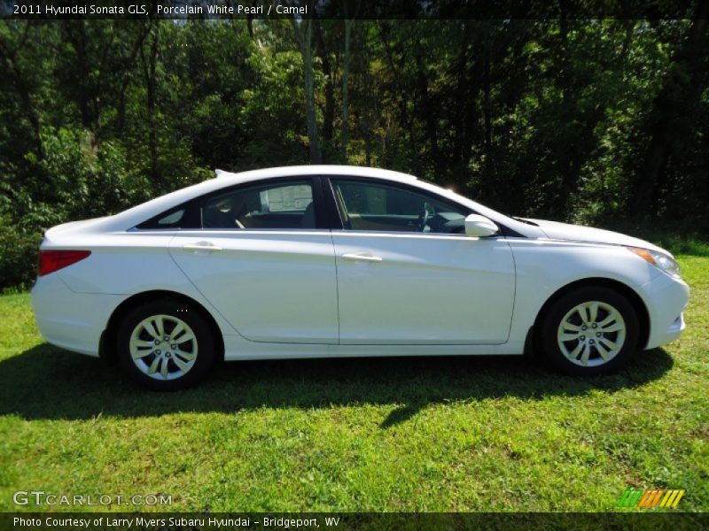Porcelain White Pearl / Camel 2011 Hyundai Sonata GLS