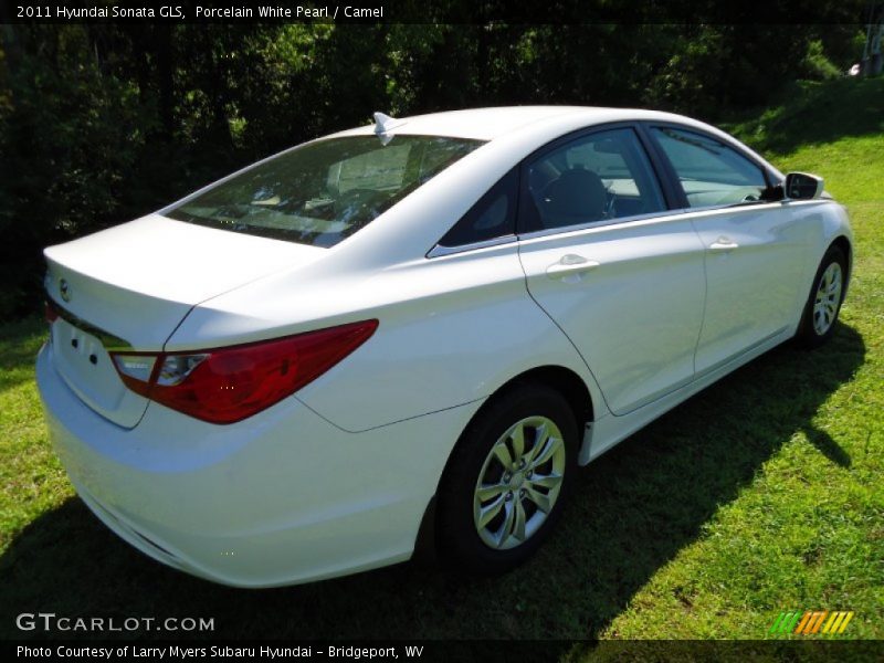 Porcelain White Pearl / Camel 2011 Hyundai Sonata GLS