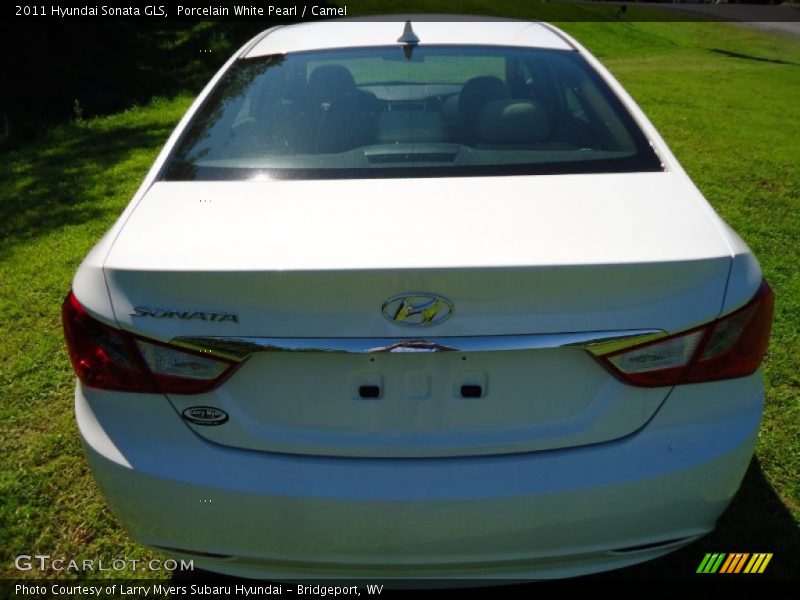 Porcelain White Pearl / Camel 2011 Hyundai Sonata GLS