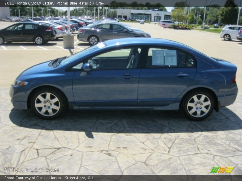 Atomic Blue Metallic / Gray 2011 Honda Civic LX Sedan