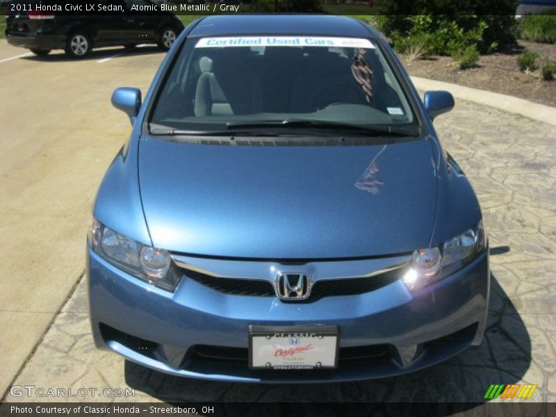 Atomic Blue Metallic / Gray 2011 Honda Civic LX Sedan