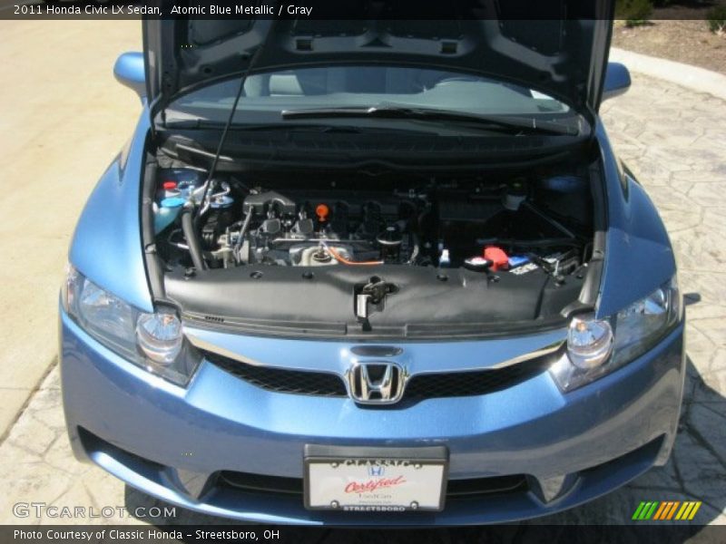 Atomic Blue Metallic / Gray 2011 Honda Civic LX Sedan