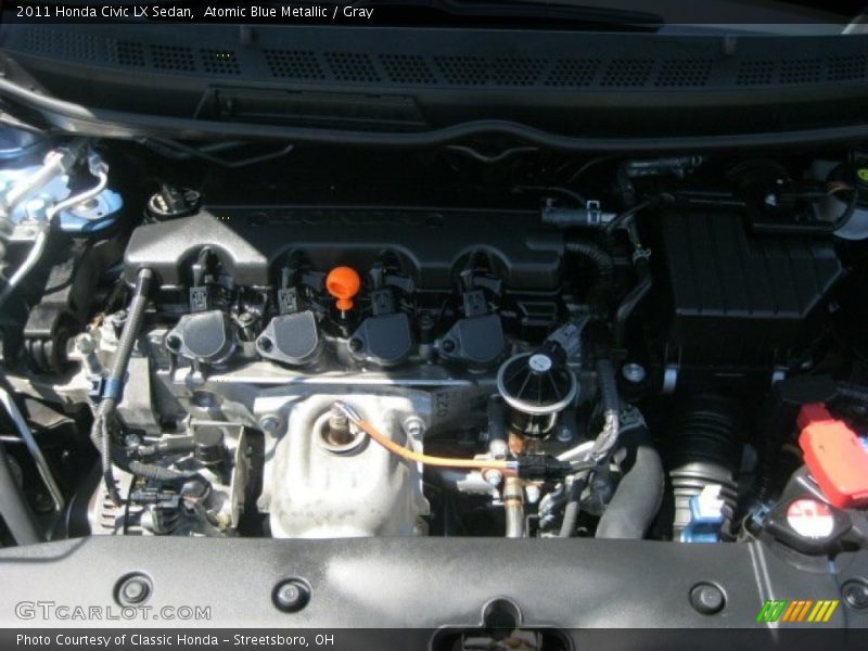 Atomic Blue Metallic / Gray 2011 Honda Civic LX Sedan