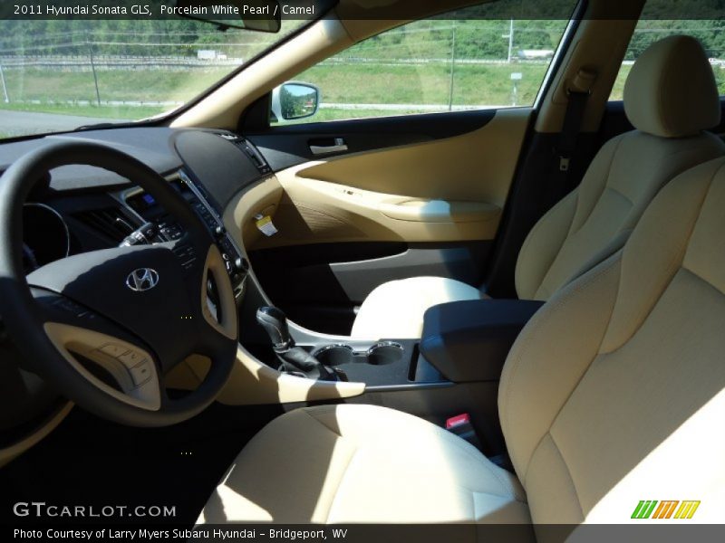 Porcelain White Pearl / Camel 2011 Hyundai Sonata GLS