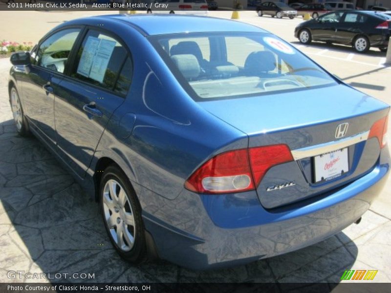 Atomic Blue Metallic / Gray 2011 Honda Civic LX Sedan