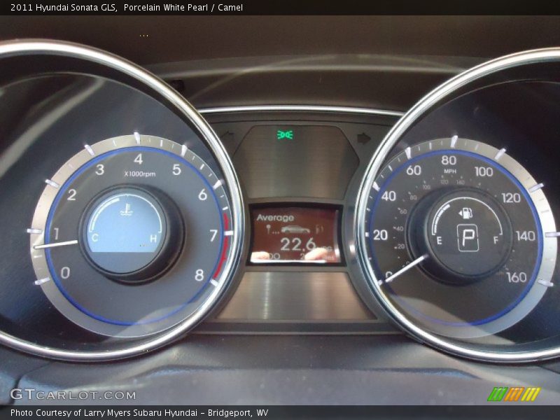 Porcelain White Pearl / Camel 2011 Hyundai Sonata GLS