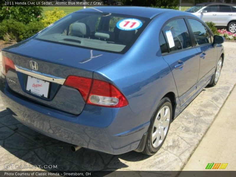 Atomic Blue Metallic / Gray 2011 Honda Civic LX Sedan