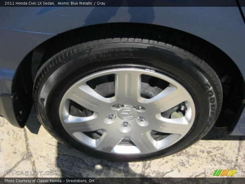 Atomic Blue Metallic / Gray 2011 Honda Civic LX Sedan