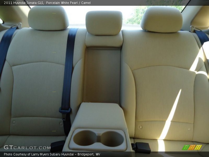 Porcelain White Pearl / Camel 2011 Hyundai Sonata GLS