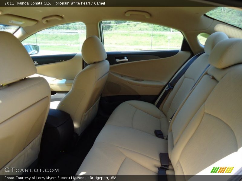 Porcelain White Pearl / Camel 2011 Hyundai Sonata GLS