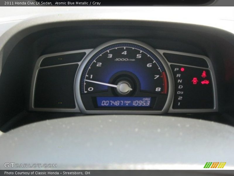 Atomic Blue Metallic / Gray 2011 Honda Civic LX Sedan