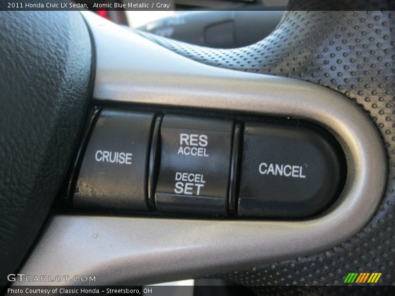 Atomic Blue Metallic / Gray 2011 Honda Civic LX Sedan