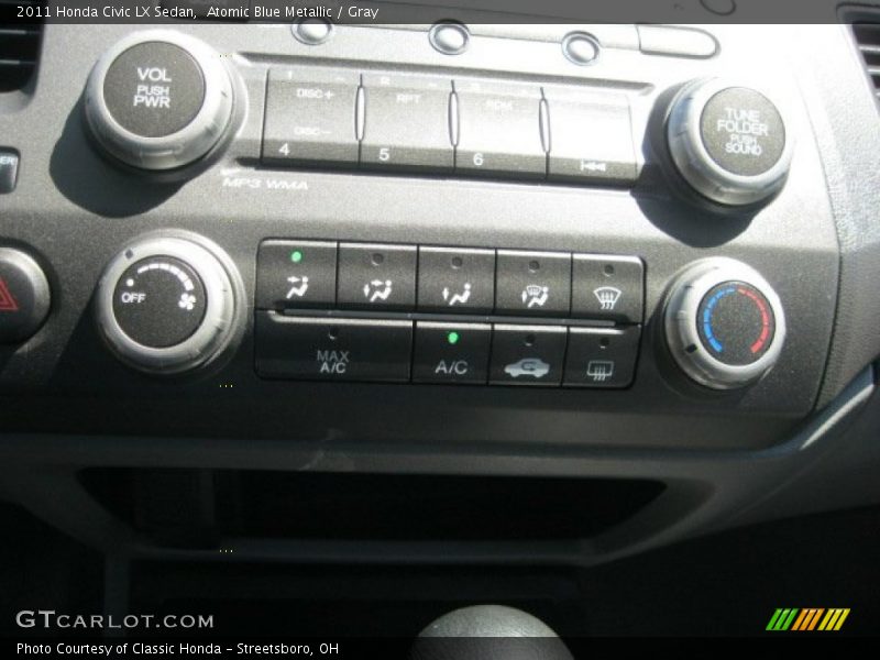 Atomic Blue Metallic / Gray 2011 Honda Civic LX Sedan