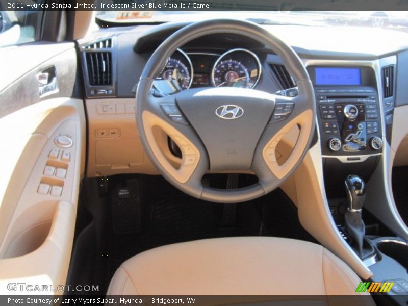 Iridescent Silver Blue Metallic / Camel 2011 Hyundai Sonata Limited